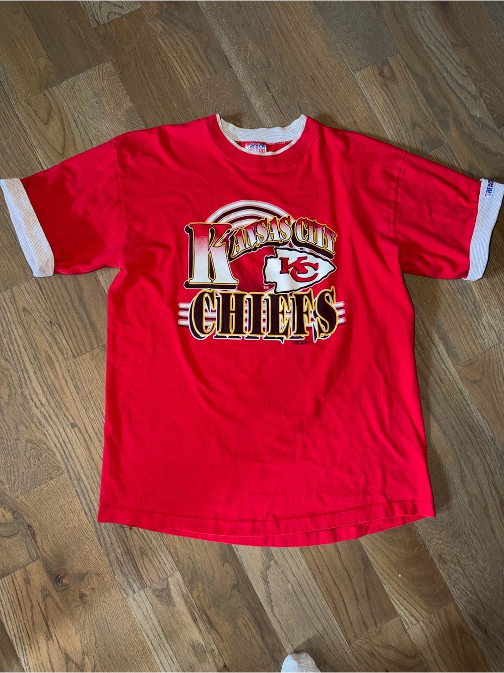 Vintage KC Kansas City Chiefs short sleeve red RENCH T-Shirt sz XL
